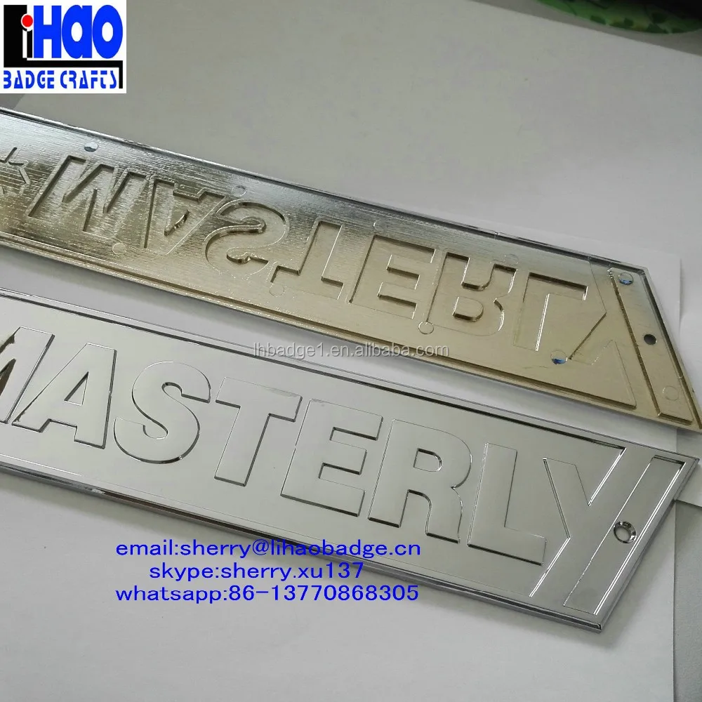 Custom Canada Abs Chrome Car Logo Badge Emblem,Metallic Silver Plate