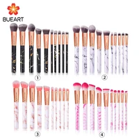 

Custom 10pcs marble makeup brush, Pro art high quality cosmetic makeup brush set Private label