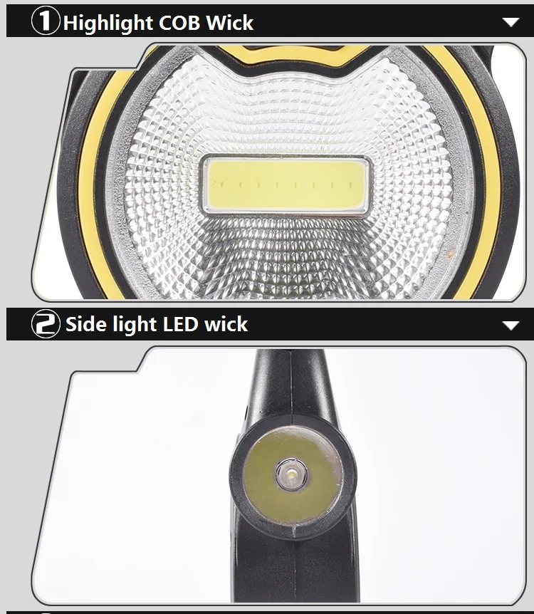 Smilingshark Portable 3W COB LED working light ABS Outdoor Flood Light with side flashlight LED work light