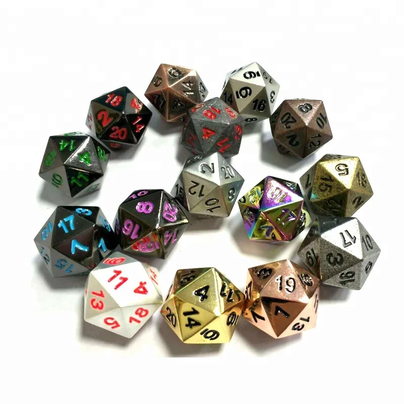

Metal dice colorful D20 dice, Customized color
