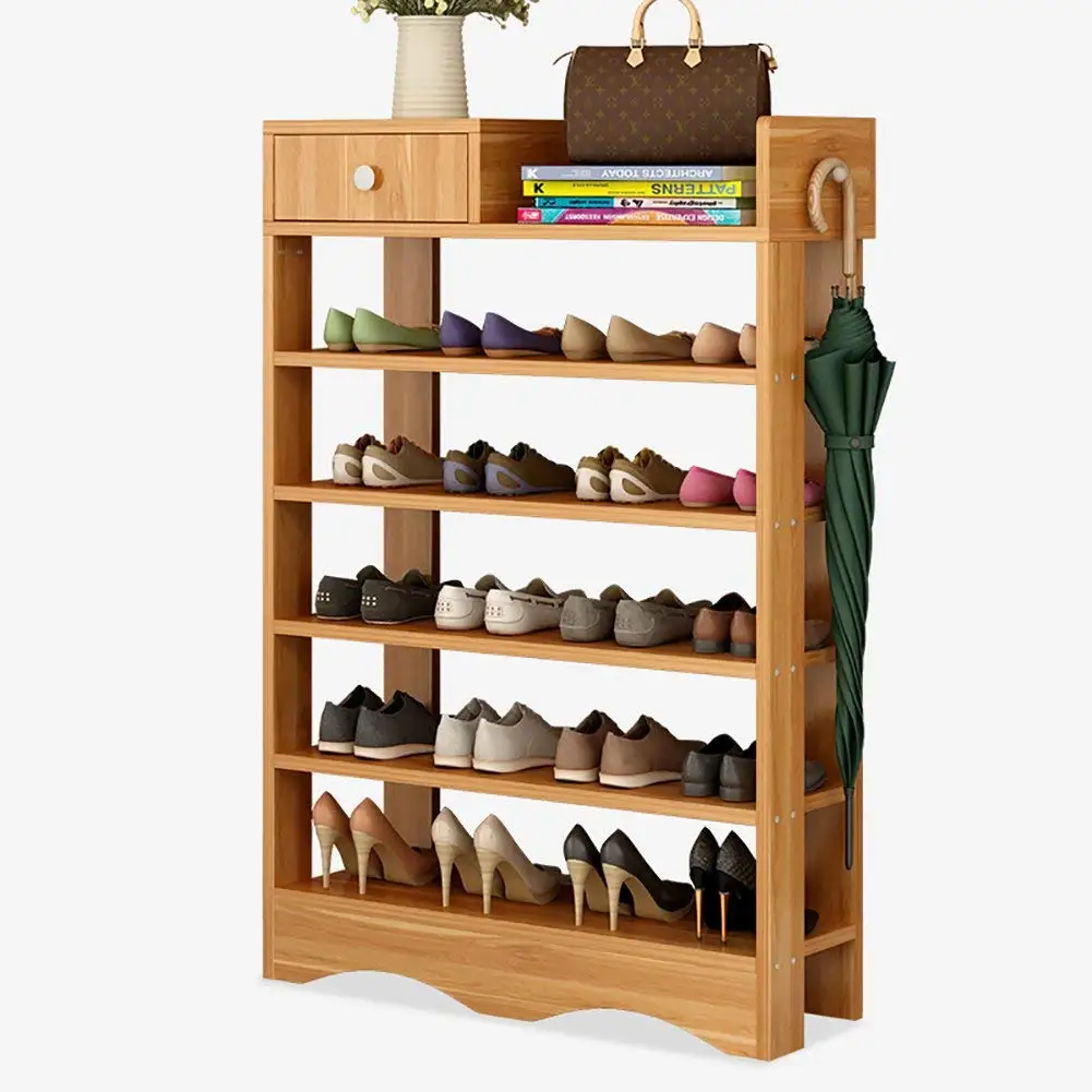 5 Shelf Shoe Cabinet Find Deals On Line Get Quotations L J 5 Tier Shoe Shelf Cabinet With Drawer Multifunctional Solid Wood Storage Easy
