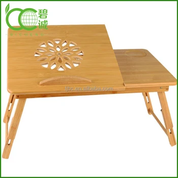 Adjustable Bamboo Folding Laptop Bed Table Buy Bamboo