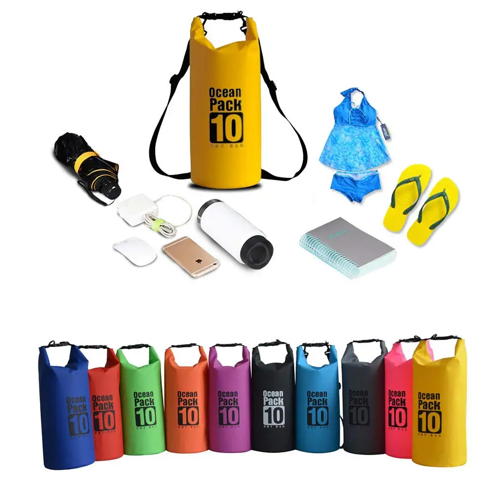 

Multi Color 500D Tarpaulin PVC Outdoor Waterproof Dry Bag Water Resistant Storage Bag