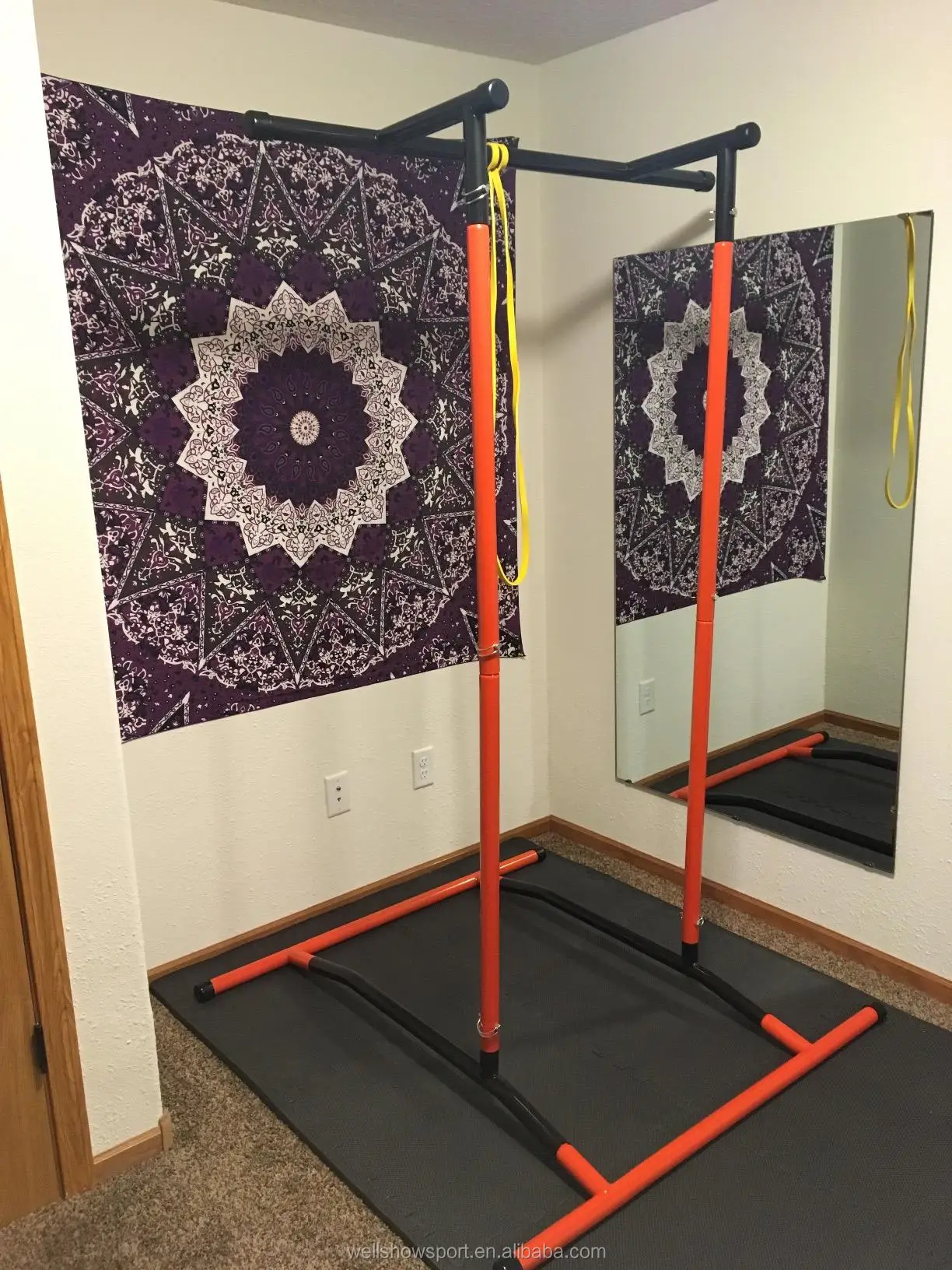 Wellshow Sport Oem Pull Up Mate Pull Up Bar Dip Stand Station