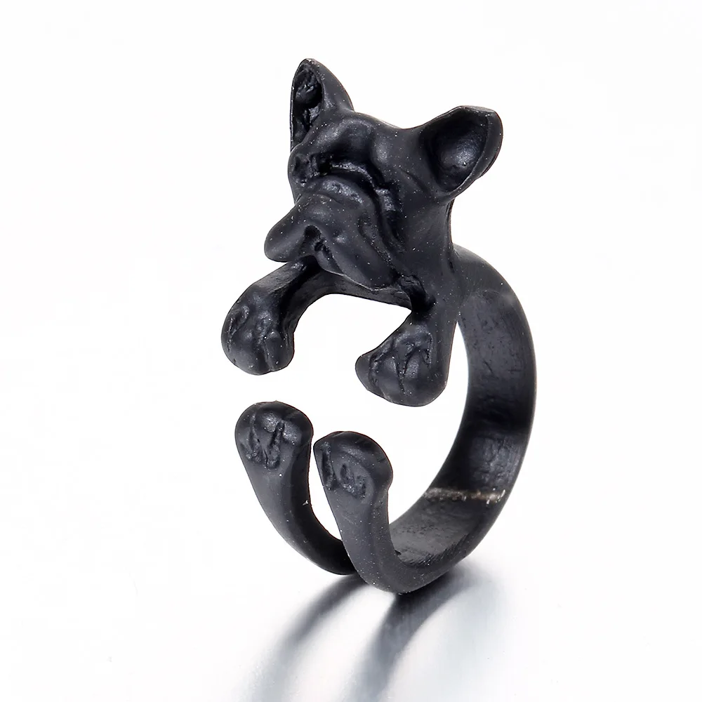 

Three Color The Latest Silver Cute Dog Open Ring For Women And Children
