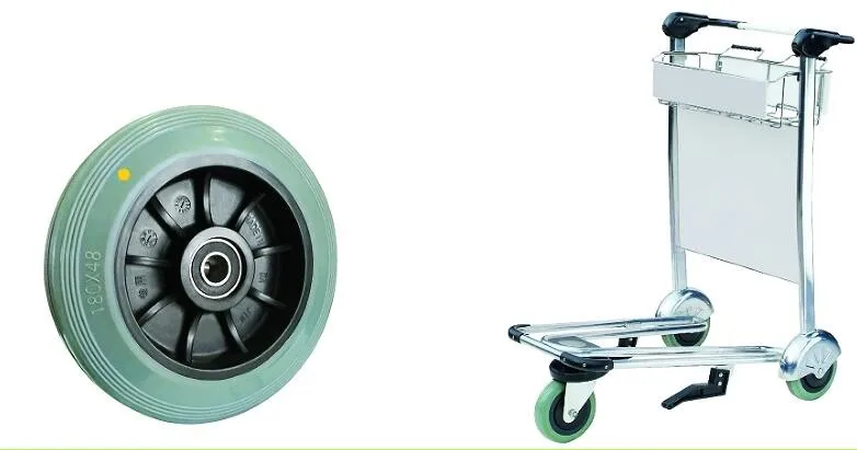 Noiseless 7 inch Thermoplastic rubber caster wheel