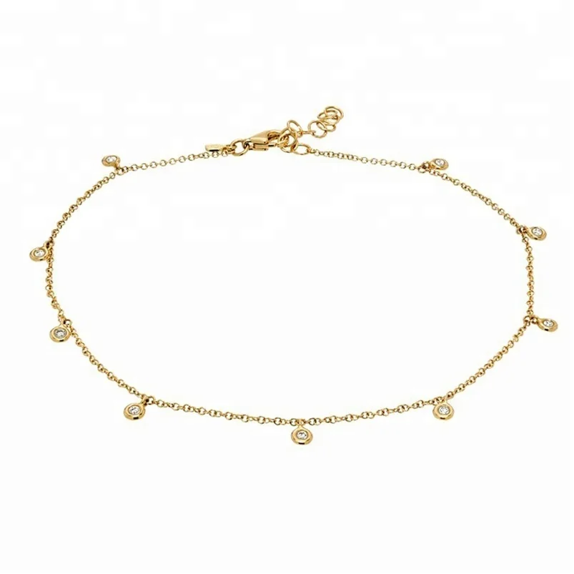 

Hawaii body jewelry 925 silver gold diamond anklet bracelet designs