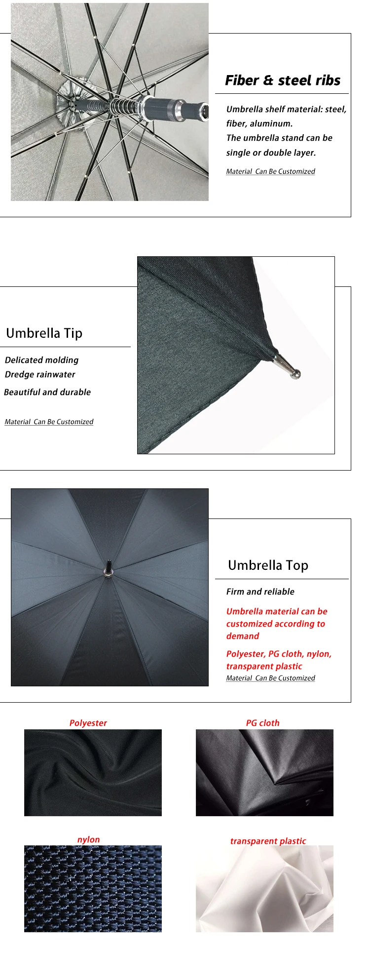 Custom promotional golf umbrella from china
