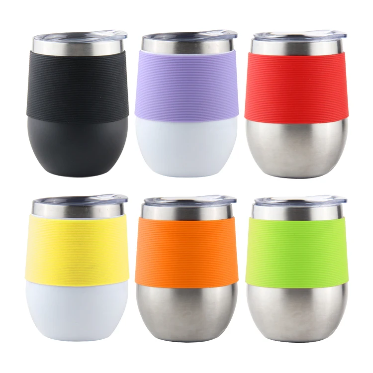 

Outdoor Wine accessories Gift set stainless steel Coffee Mug with BPA Free Leakproof Slide lid unbreakable wine glasses 12OZ, Customized pantone color