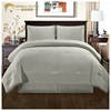 Soft thick quilt down alternative queen comforter for all season, luxury collection reversible duvet cover