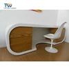 Luxury Artificial Marble Curved Executive Office Manager Ceo Desk Computer Table Design