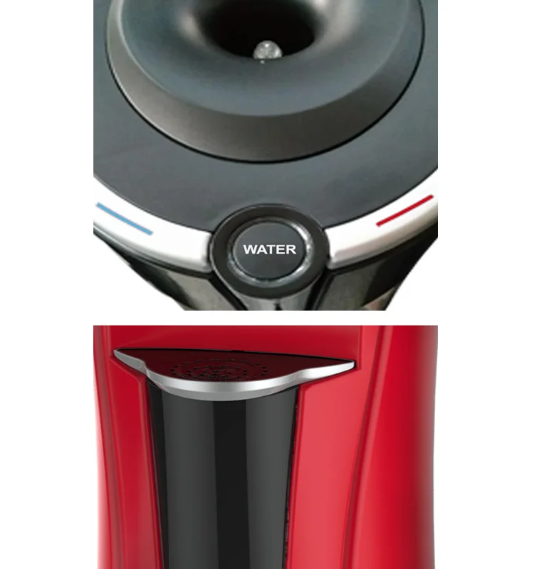 freestanding hot and cold bottled water dispenser with refrigerator