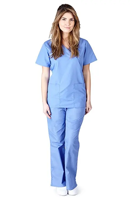 
Hot Sale Doctor uniforms medical nursing scrubs uniform clinic scrub sets short sleeve tops+pants uniform 