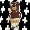 creative lovely cartoon style radio wave panda brown bear and hook robot plush toy back pillow cushion