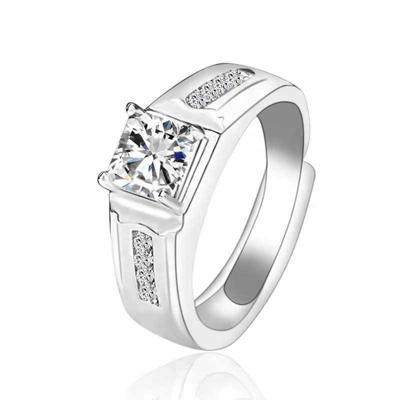 

Wholesale 925 Sterling Jewelry CZ Silver Rings For Men, Platinum 18k gold 24k gold rose gold