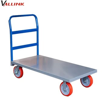 Heavy Duty Customized Size Four Wheel Steel Flat Cart - Buy Steel Flat