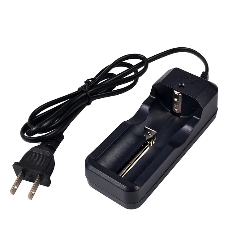 

Jialitte single slot Universal Smart Battery Charger For 26650 18650 18350 16340 14500 10440 Li-ion Battery (US Plug) C004, Black