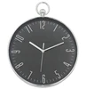 Household electroplate silver 12 inch round wall clock with handle quartz clock