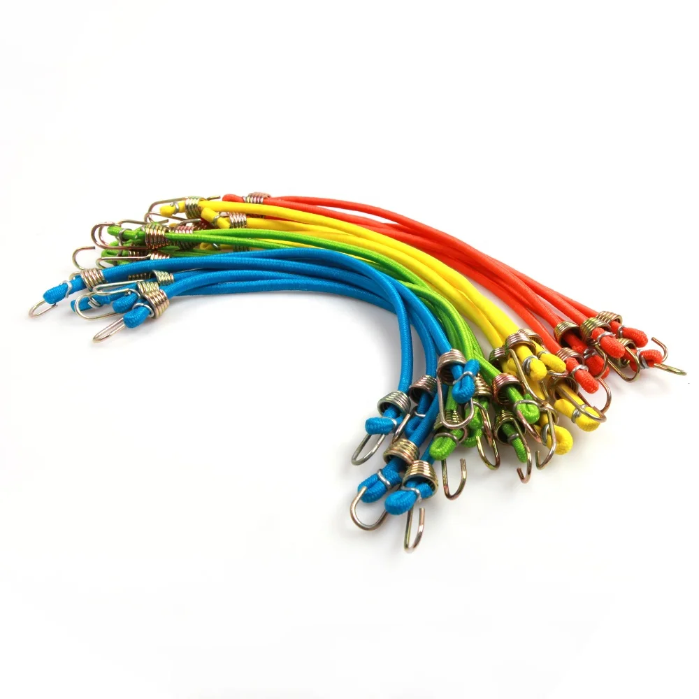 
20 pcs 4mm colored elastic bungee cord strap assortment 