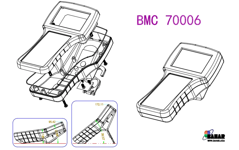 Nylon Glass fiber plastic electronic portable instrument enclosure BMC70006 with high quality.
