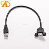 USB 2.0 Male to Female Cable USB 2.0 Panel Mount Molded Extension Port Cable 30CM