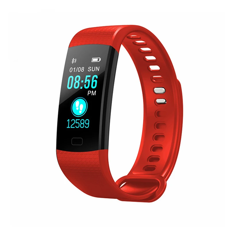 

Huiers Fitness Smart Bracelet Y5 Smart Band Activity Tracker Pedometer Smart Watch, Black;light blue;dark blue;purple;red