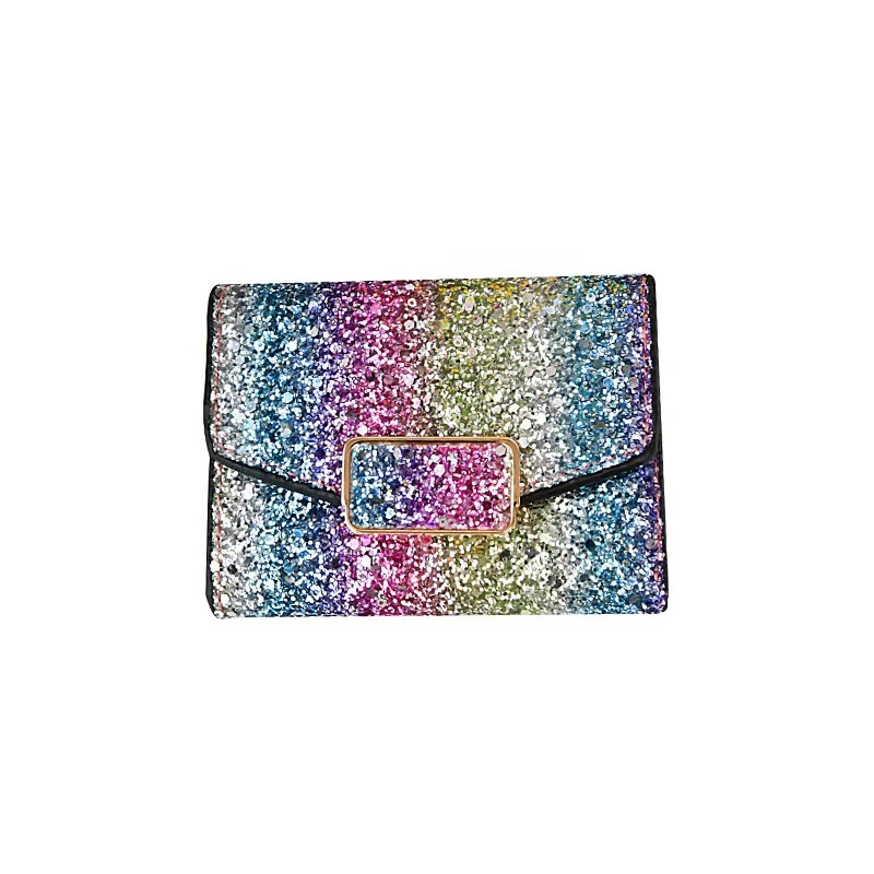 

Ladies New Style Cute Mini Coin Wallet Shiny Glitter Custom Purse wallet, Multi