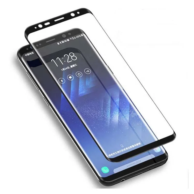 

3D Hot Bending Curved Full Cover Premium Tempered glass screen protector for Samsung S8 Edge Glue