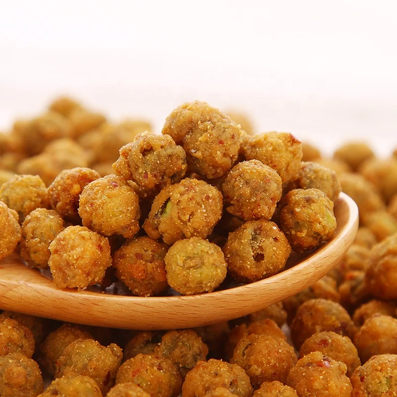 
High Popular 300g Chinese Specialty Spicy Green Peas Fried Crispy Snacks 