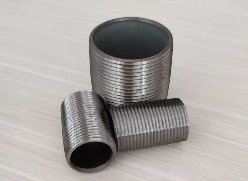 carbon steel butt welded pipe fitting full / close nipple
