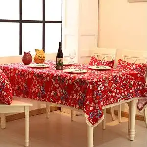 red tablecloths for sale