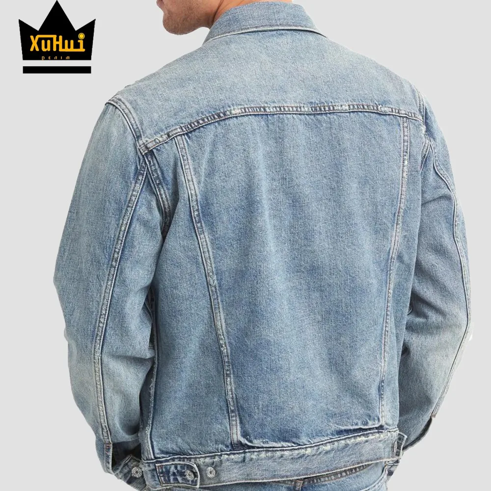 Factory Wholesale Latest Design Distress Ripped Plain Denim Jacket For Men Buy Denim Jacket