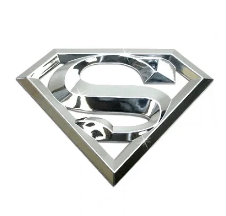 
ABS chrome stickers, Superman car decoration sticker, Superman emblem 