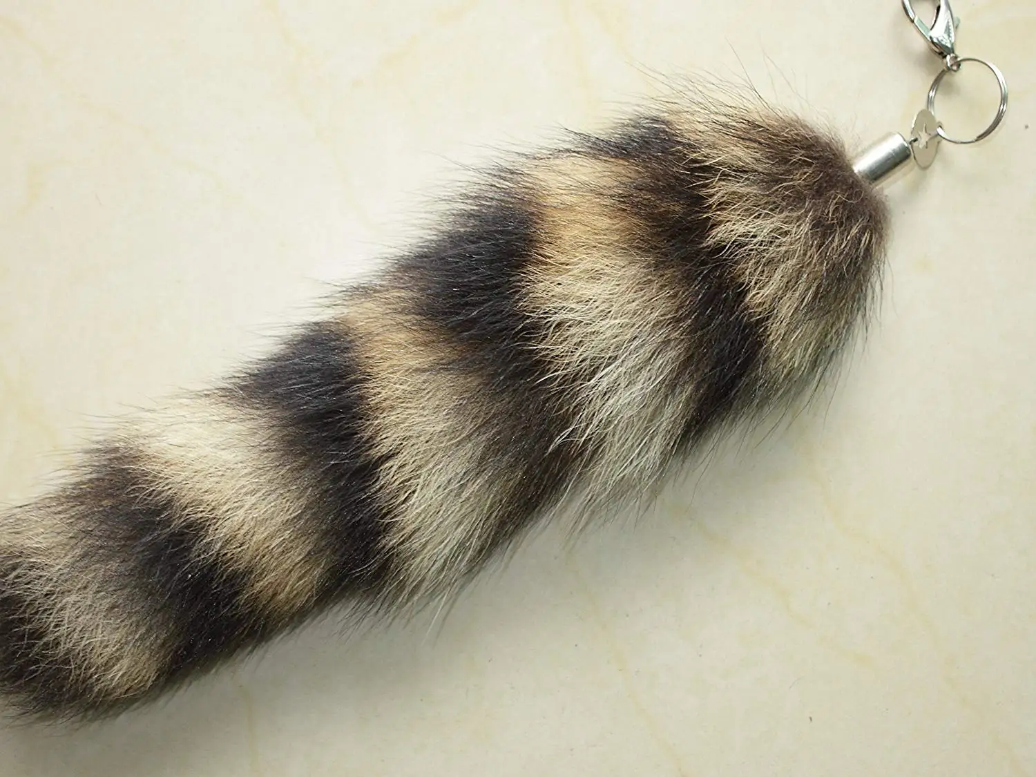 Chunxiao 10 inches Authentic America Raccoon Tail Fur Skin Cosplay Toy Hand...
