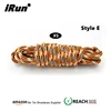 Strong Rope Boot Strings Shoelaces Ideal for Walking and Hiking Climbing Boots - 4 mm round - Accept Custom - Orange/Black/Gray