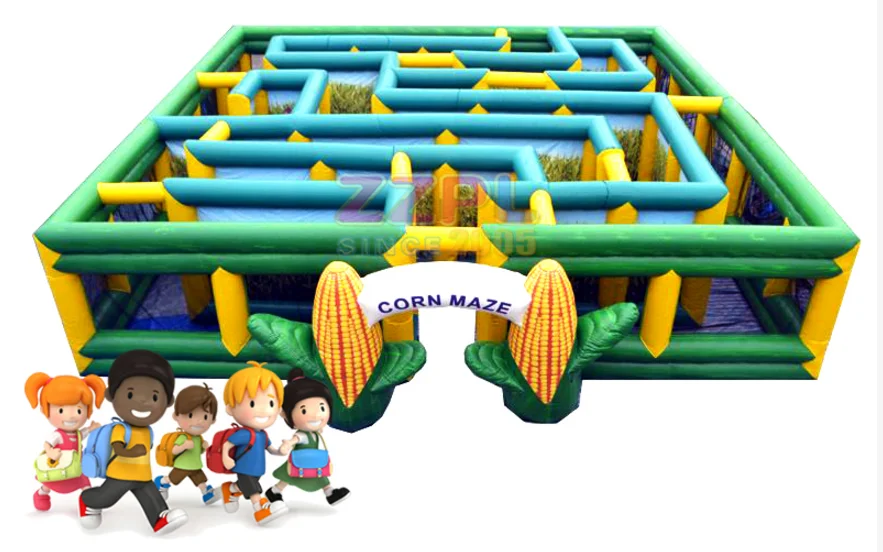 zzpl 户外充气玉米迷宫出售,充气障碍迷宫为孩子们派对租赁 - buy inf