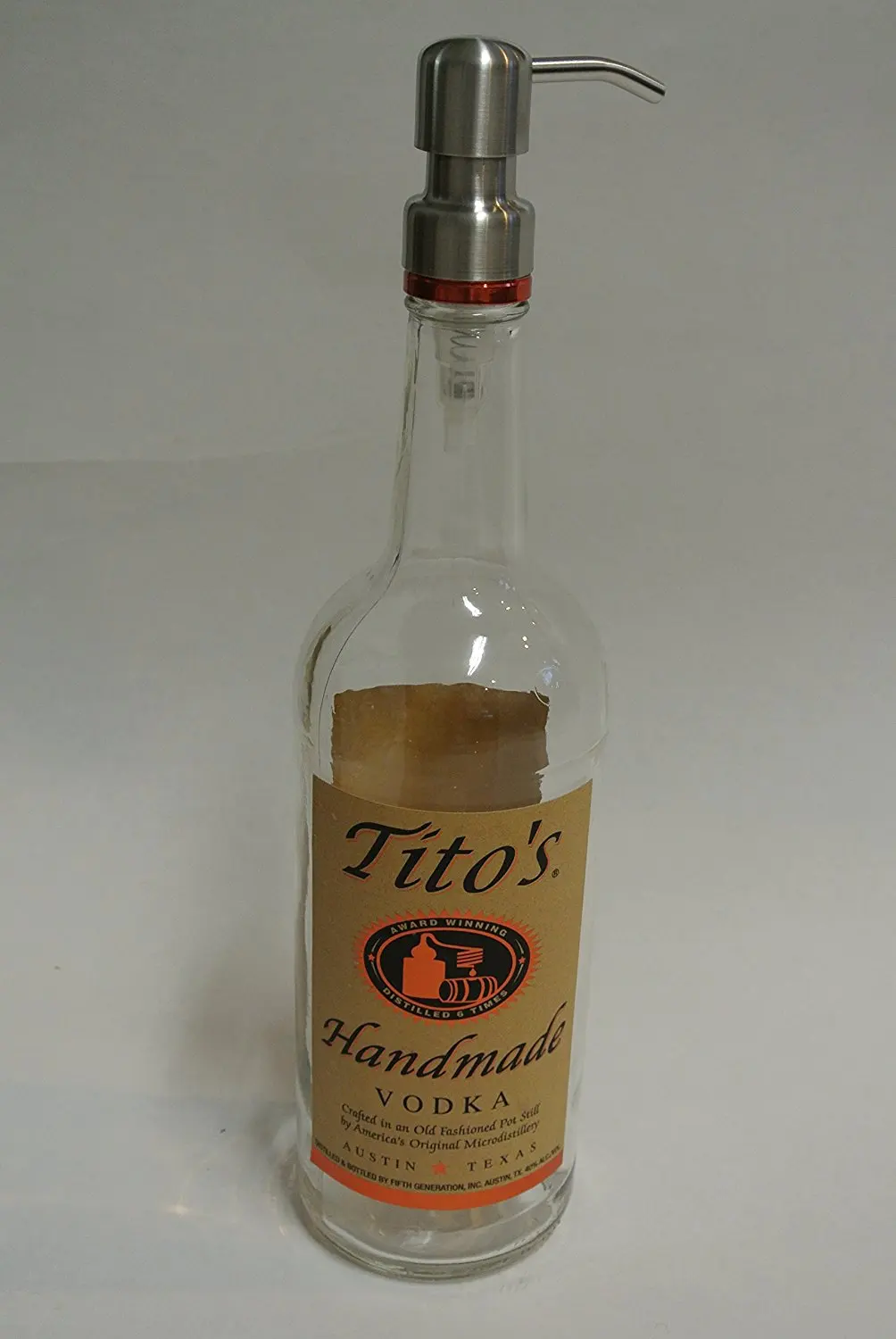 Vodka Liquor Dispenser Find Deals On Get Quotations O S Handmade Vodka Liquor Bottle Repurposed Soap Or Lotion Dispenser 750ml
