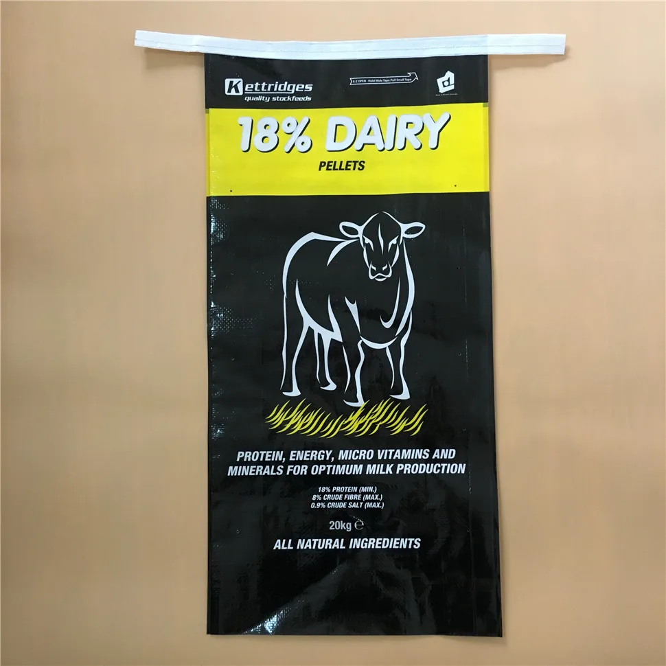 25kg 50kg Pp Plastic Animal Feed Bag For Sale Deer Cattle Dog Bird Feed