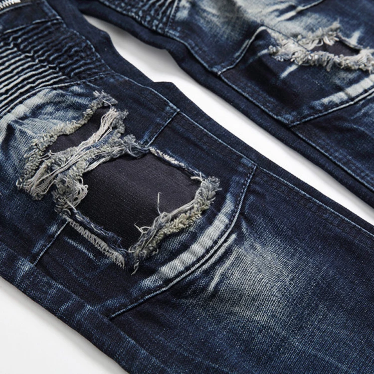 Wholesale Biker Damaged Jeans Pants Men - Buy Damaged Jeans Pants,Jeans ...