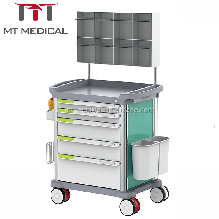 Hospital ABS Plastic Anesthesia Medical Emergency Trolley Price