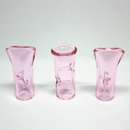 

Pink smoking filter tips glass drip tips glass rolling paper tips