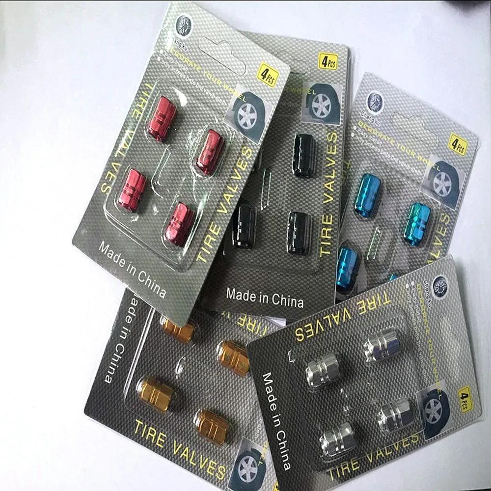 Car Tyre New Valve Cap Cover 4pcs Zinc alloy Auto Tire Wheel Rims Stem Air Valve Caps