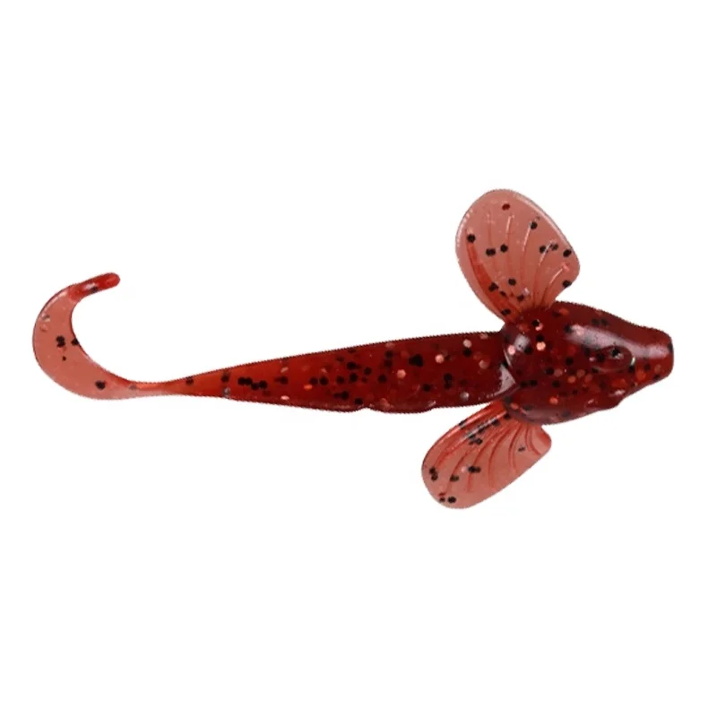 

5.5g/10cm Silicone bait soft plastic worm fishing artificial soft lure, 6 colors