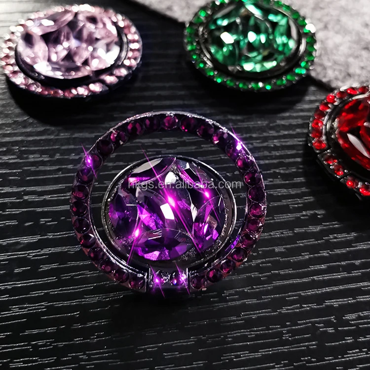 Luxury Crystal Bling Ring Style Phone Grip Stand Holder For iPhone X XS Max XR