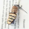 Edward Cullen Ashes Bottle Necklace Pendant inspired by Twilight silver tone jewelry
