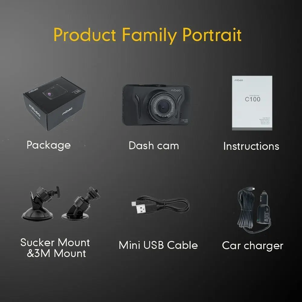 Battery Powered Dash Cam,Night Vision Car Camera Recorder Real 1080p
