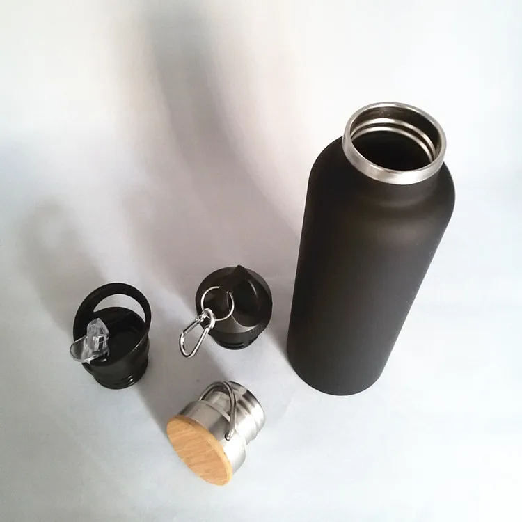 600ml Soft Rubber Coating Double Wall Stainless Steel Thermos Sport