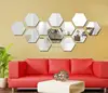 Home Wall Decoration hexagon Mirror Sticker