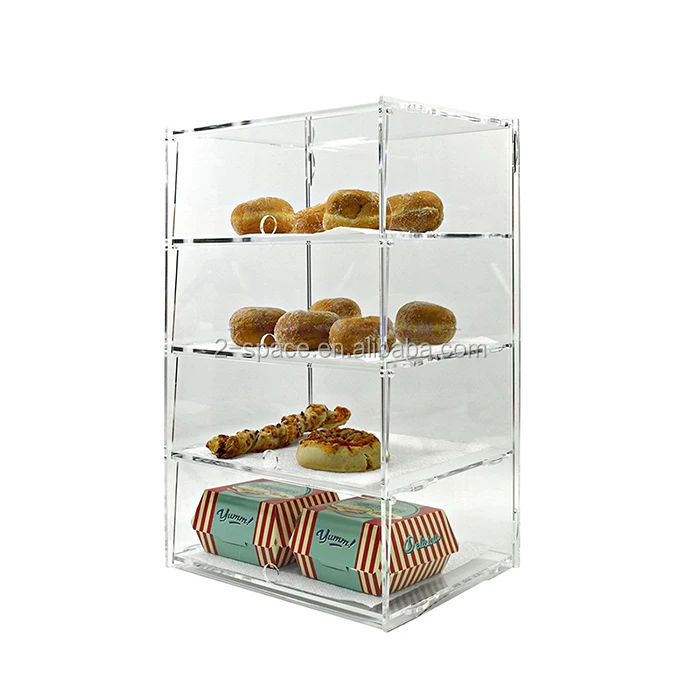 4 Tier Bakery Display Case Perspex Food Display Selfserve