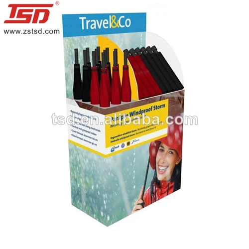 Custom Retail Store Pos Cardboard Umbrella Display Stand,Umbrella Pop